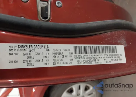 2014 Dodge Journey American Value Pkg from USA, damaged, VIN 3C4PDCAB4ET181506